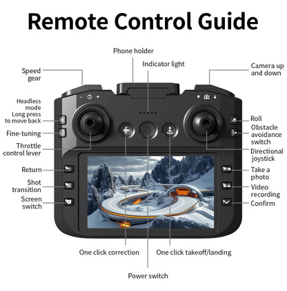 Cross-Border Z4Drone Large Screen Aerial Photography Brushless Quadcopter Obstacle Avoidance Anti-Collision Flying Machine Toy Remote Control Airplane