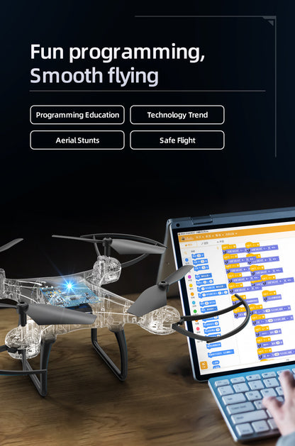 Educational Drone S1Teaching Course Computer Controlled Graphical Programming Quadcopter Remote Control Model Aircraft