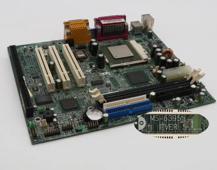 MS-6395 VER:5 100% OK Original 810 810T IPC motherboard  ISA Mainboard With VGA 3*PCI VGA LPT 1*ISA Slot CPU Industrial Board