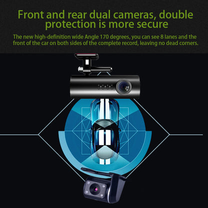 Cross-border HD Dash Cam wifi Mobile Phone Interconnection Starlight Night Vision Dual Lens Car Mount DVR Driving Record