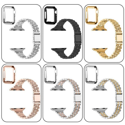 Women's Watch Band & Soft Protective Case & Tools (1 Set), Stainless Steel Smart Watch Bands, Compatible with Apple Watch 9/8/7/6/5/4/3/2/1/SE/SE2 Series, Wearable Accessories, Electronics Accessories