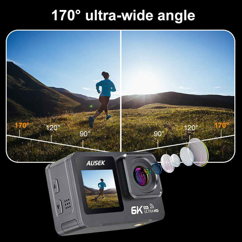 6k Sport Action Cam Camera Cross-Border6k Sports Camera Anti-Shake Waterproof6k Cycling Computer