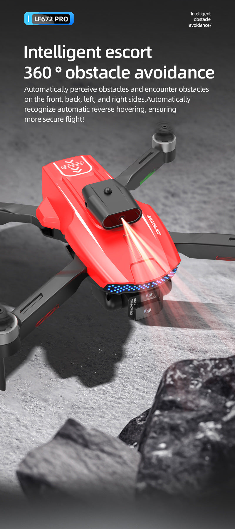 Cross-Border LF672Drone with Screen Control Remote Control Aircraft Optical Flow Positioning Brushless Motor Quadcopter Drone