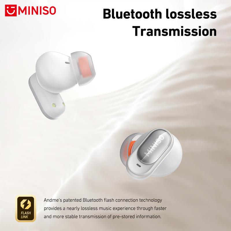 MINISO MS105 Wireless Earbuds Bluetooth 6.0 Earphones, In Ear Earbuds,Waterproof Wireless Earphones, Suitable for Office, Sports, Study and Audio Calls, Built in Microphone, Gaming Bluetooth Headphones
