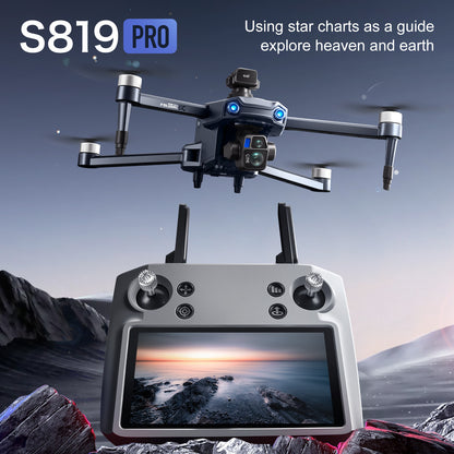 Cross-Border S819Remote Control Screened Drone with Relay Digital Image Transmission and Airdrop Capability2.7K High-Definition Aerial Drone