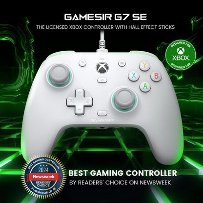 GameSir G7 SE Wired Controller for Xbox Series X|S, Xbox One & Windows 10/11, Plug and Play Gaming Gamepad with Hall Effect Joysticks/Hall Trigger, 3.5mm Audio Jack