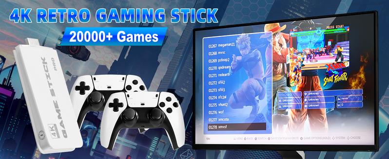 M15 Wireless Retro Game Stick with Built-in 23 Emulators, HD Output System, 2.4G Wireless Controllers & 64GB TF Card for Gamers of All Ages Springtok