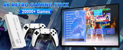 M15 Wireless Retro Game Stick with Built-in 23 Emulators, HD Output System, 2.4G Wireless Controllers & 64GB TF Card for Gamers of All Ages Springtok