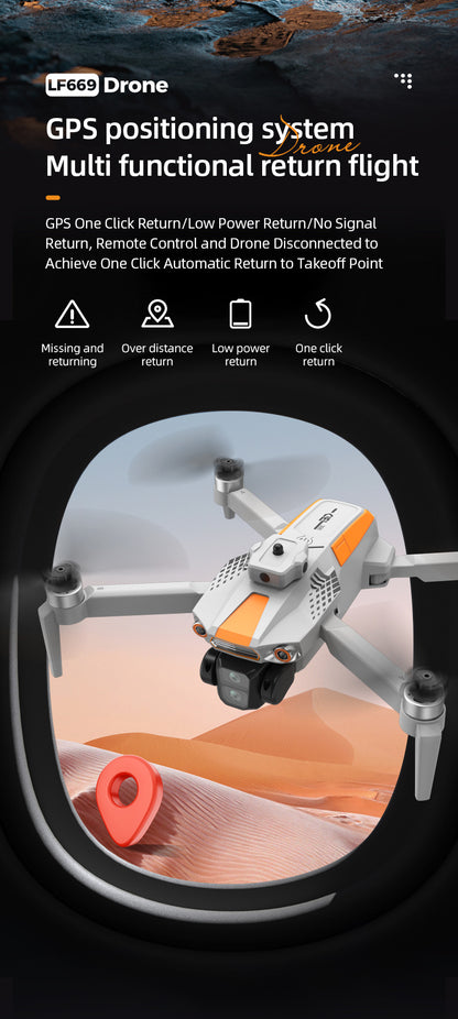Cross-Border LF669Drone remote control with screen brushless motor HD aerial photography GPS Intelligent Positioning Remote Control Drone