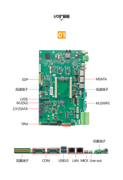 21.5inch Industrial Control All-in-One Capacitive Touch Screen 7/8/11 Gen i5 Embedded Industrial Tablet Computer
