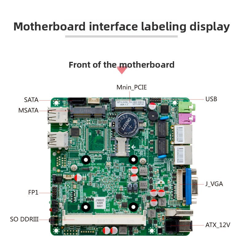 Industrial Control N39 Mini-Host Dual Gigabit Network Port Industrial Control Machine Small Host Quad-Core J1900 Thin Client