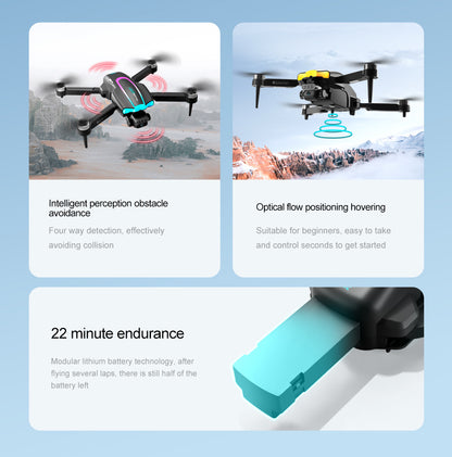 XT105Drone Obstacle Avoidance Dual Servo Aerial Photography Quadcopter Brushless Motor Remote Control Aircraft Drone Cross-Border