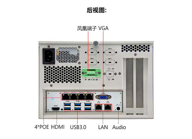 Industrial Control IPC-205VS Vision Industrial Computer 6 Gigabit Multi-Port POE Wall-Mounted Small Industrial Computer
