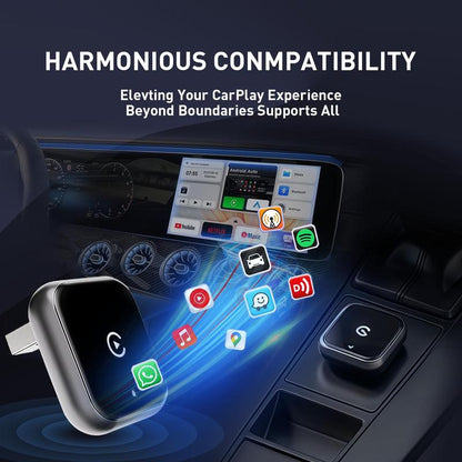 2026 latest model 2 in 1 Wireless  CarPlay Adapter, for Both Apple and Android, Converts Wired to Wireless,Fast Connection, No Latency