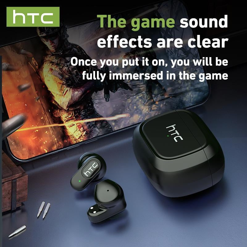 HTC NE51 Wireless Earbuds Bluetooth 6.0 Earphones Waterproof Wireless Earphones, Sports, Study and Audio Calls | Built in Microphone In Ear Earbuds, Gaming Bluetooth Headphones