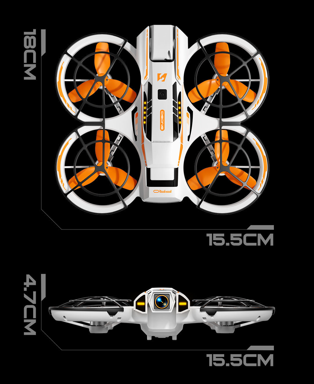 Cross-Border A21Drone Brushless Motor Mecha Style Aircraft Optical Flow Positioning Aerial Photography Full Protection Remote Control Airplane