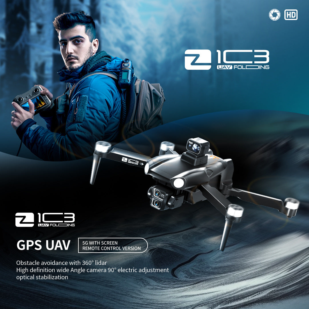 Cross-Border Z103Drone Remote Control Belt4.51-inch Screen Brushless Motor HD Aerial Photography GPS Positioning Remote Control Drone