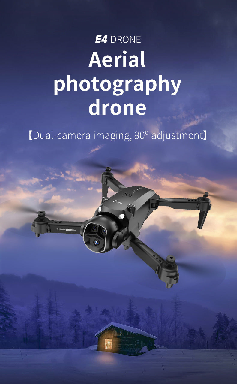 Cross-border Drone E4Foldable HD Aerial Photography Quadcopter VR Glasses Image Transmission Remote Control Airplane drone
