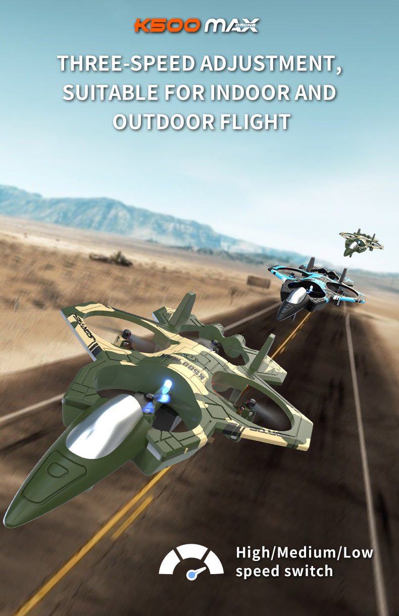 Cross-Border K500Max Fighter Four-Channel Suspension Four-Axis Drone Altitude Hold Roll Stunt Lighting Aircraft Low Price