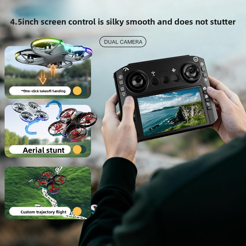 RH830 Brushless Drone Remote Control Aircraft 4.3inch Screen-Controlled HD Aerial Photography Quadcopter Surround Training