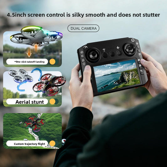 RH830 Brushless Drone Remote Control Aircraft 4.3inch Screen-Controlled HD Aerial Photography Quadcopter Surround Training