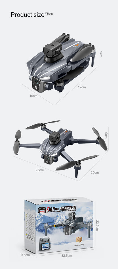 Cross-Border K18 MAX Drone with screen control brushless motor for high-definition aerial photography GPS Intelligent Positioning Remote Control Drone