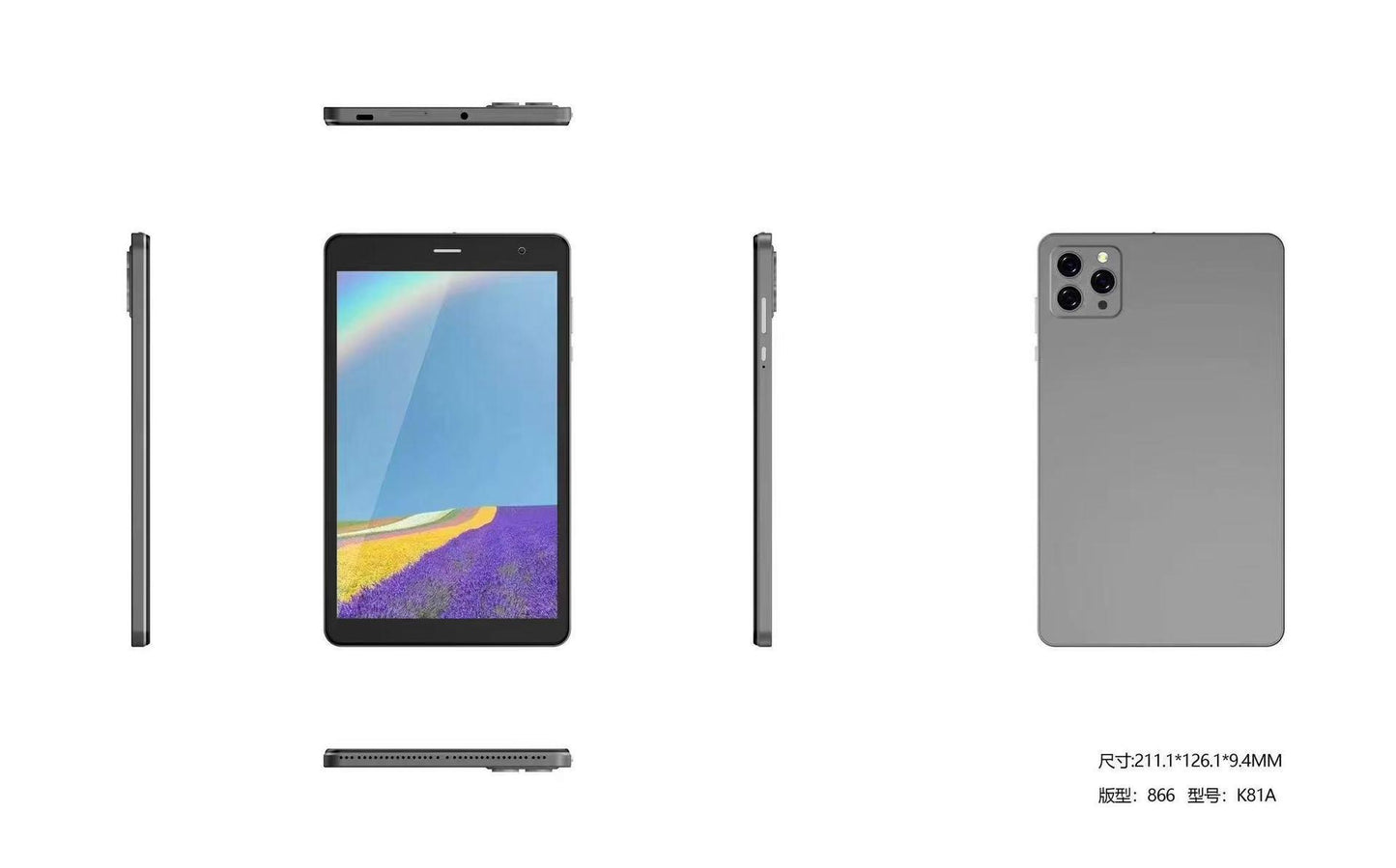 8-Inch Tablet Computer with 4G Call Dual-Frequency WiFi Function Ultra-Thin IPS Screen Factory Direct Sales