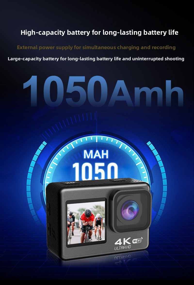 Cross-border 4k waterproof sports camera HD outdoor shooting riding underwater helmet camera sports camera factory