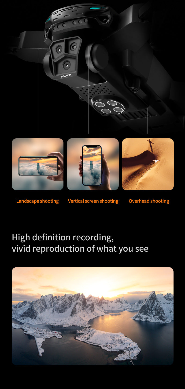 Cross-Border KY605S Drone Three-Camera Aerial Photography Four-Sided Obstacle Avoidance Remote Control Aircraft Optical Flow Positioning Quadcopter