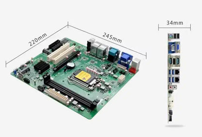 B75 Q77 Motherboard Micro ATX SBC 2nd/3rd i3/i5/i7 LGA1155 Desktop CPU IPC Industrial Mainboard with 2*COM 2*LAN LPT PS/2 PCI