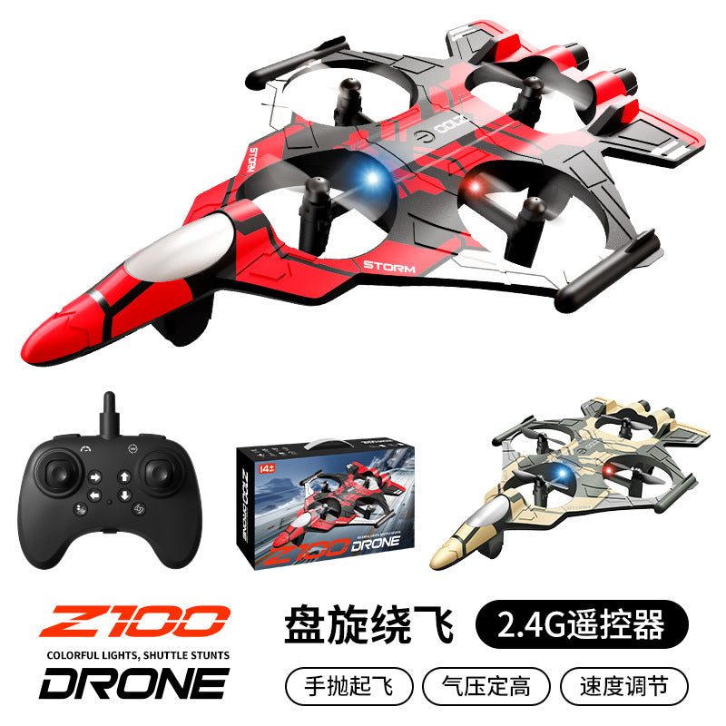 Cross-Border Z100Fighter Four-Channel Suspension Four-Axis Drone Altitude Hold Roll Stunt Gyro Light Aircraft Low Price
