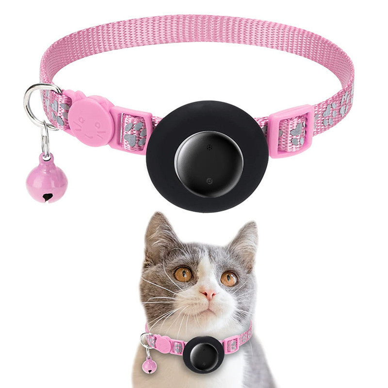 Pet Cat Tracking Collar Only iOS Compatible Apple Find My Locator Footprint Reflective Collar