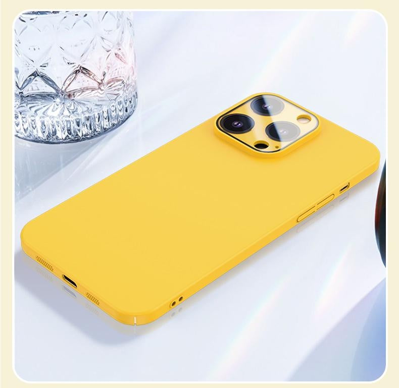 Compatible with iPhone 15 14 13 12 PRO MAX Integrated Lens Protector Glass Matte Phone Case Apple 14 Ultra-thin 13 Hard Protective Cover