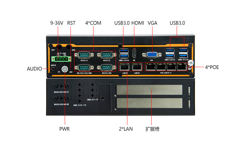 Industrial Control G37-L6E2 Dual PCIE Embedded Industrial Computer 6 Network 4 Serial Small Vision Industrial Computer Host