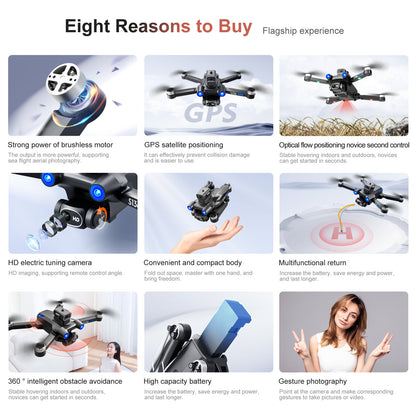 Cross-Border S136Uav GPS Positioning Brushless Motor HD Dual Camera Aerial Photography Obstacle Avoidance Remote Control Aircraft Drone