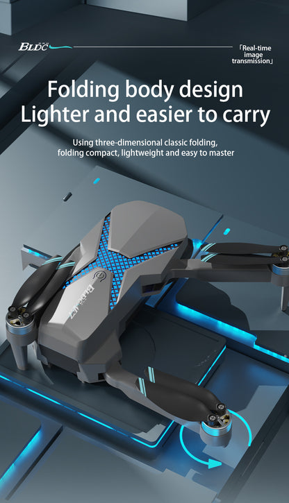 Cross-Border New Products AE7Foldable Brushless Motor Drone Aerial Photography Cool Lighting Remote Control Aircraft Quadcopter