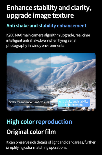 Cross-Border K200 Drone Brushless with Screen Aerial Photography Aircraft Optical Flow Positioning Color Light Full Protection Remote Control Plane