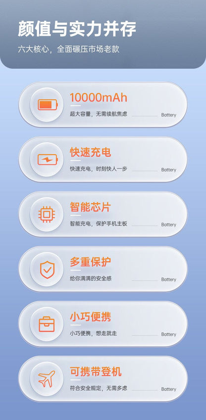 Cross-border Universal Power Bank Convenient Large Capacity Wireless Charging Power Bank Clip Battery Phone Case