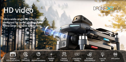 Cross-Border XT606Drone remote control with screen brushless motor HD aerial photography GPS Intelligent Positioning Remote Control Drone