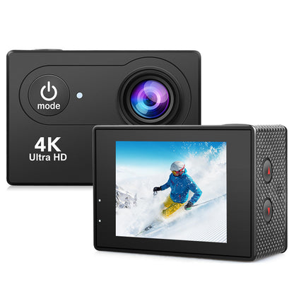 Cross-border new arrival4k Waterproof action camera with anti-shake dual screen HD wifi Outdoor shooting cycling diving camera