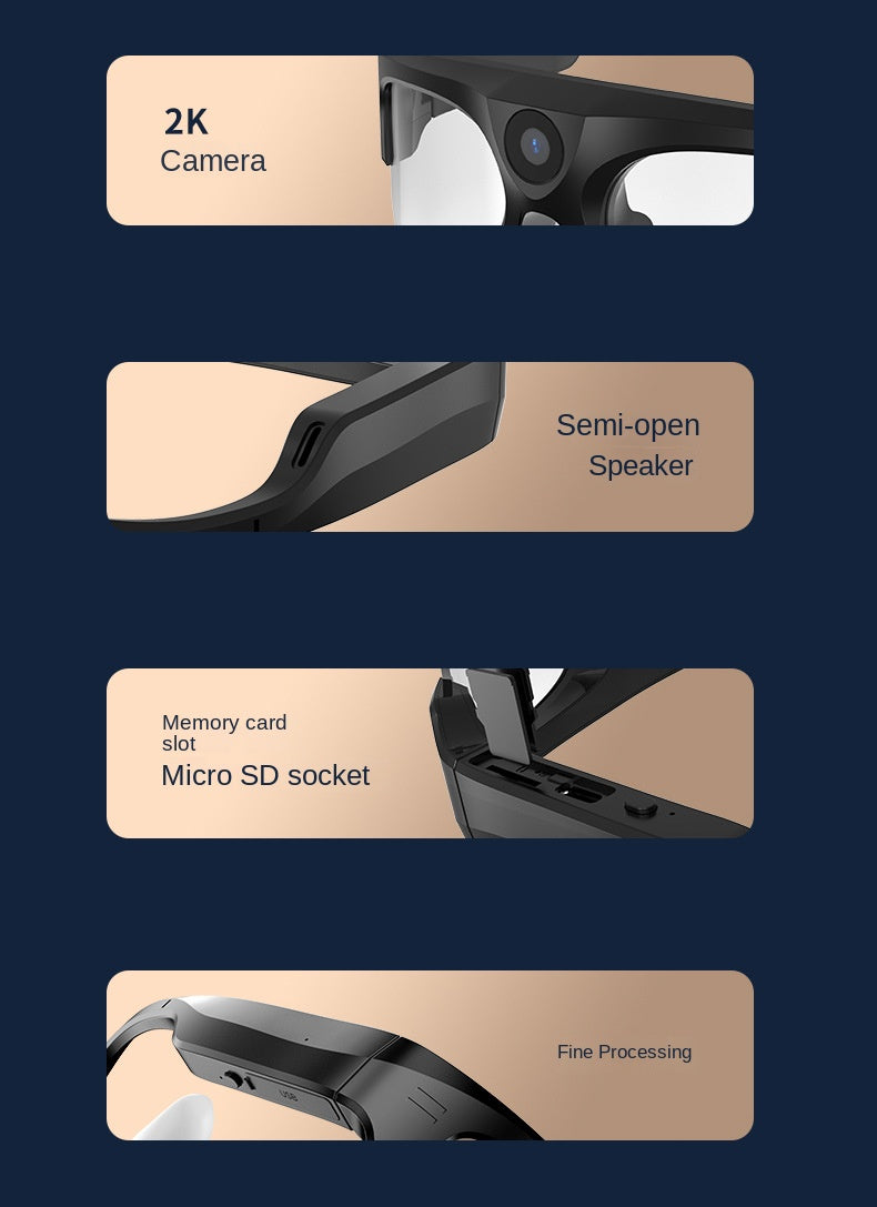 Anti-Blue Light Wireless DV Sports Call Music Listening Cycling Shooting Bluetooth Earphones Audio Smart Glasses