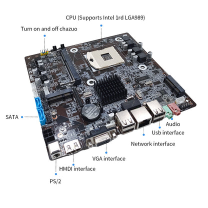 HM55All-in-One Motherboard989Needle i3i5i7Factory shipment large discount high cost-performance ratio graphics card