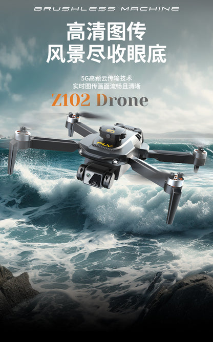 Cross-Border Z102Drone HD Aerial Photography Quadcopter Intelligent Obstacle Avoidance Brushless Motor Remote Control Aircraft Toy