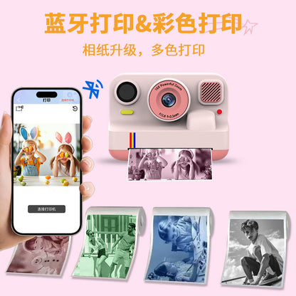 Cross-border Color Printing Polaroid HD Mini Video Photo Toy Gift Mobile Printing Children's Camera