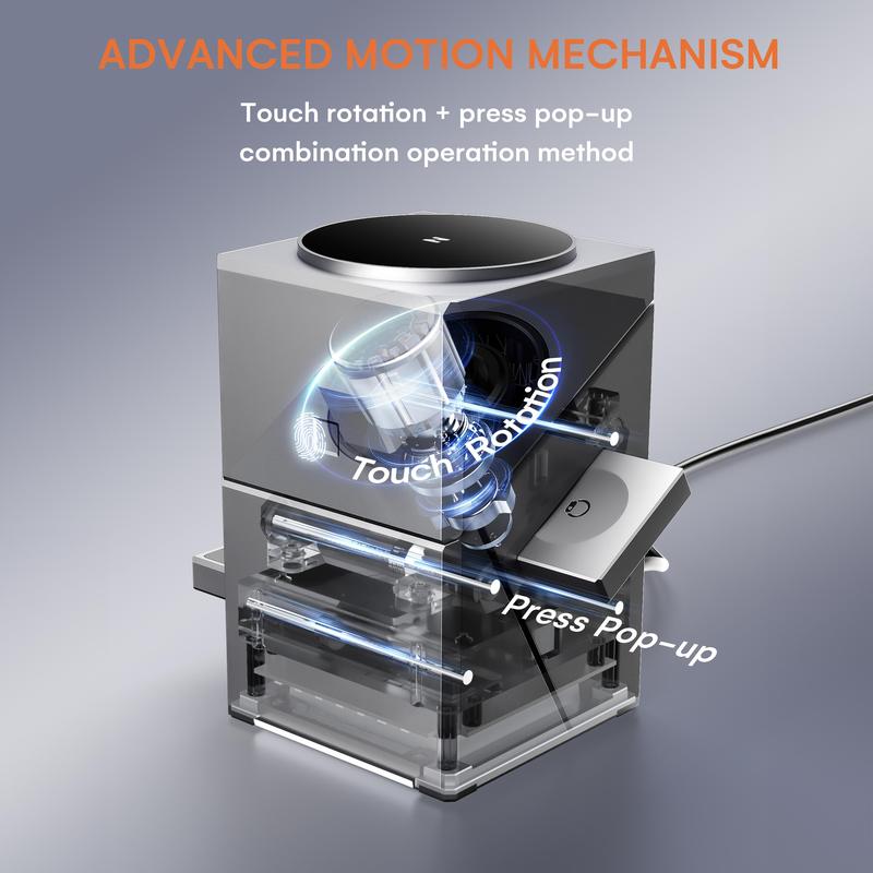 Three in one wireless charger, fast charging, Qi2 certified, suitable for iPhone, iWatch, AirPods headphone charging stations, touch pop-up charging, easy to carry wireless charger,Wireless Multi-Device Charging touch pop-up charging,Gifts,Mother's Day