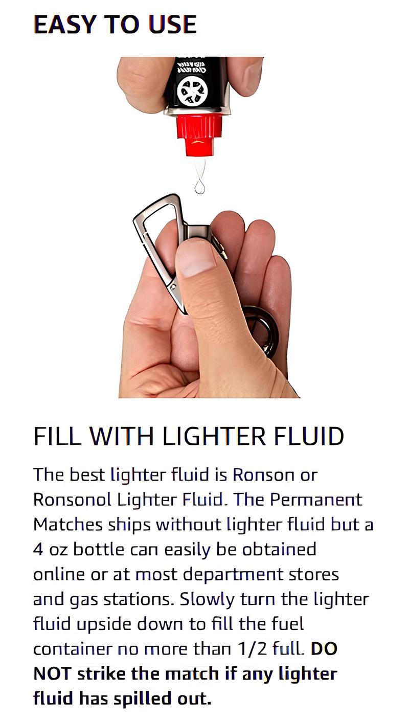 Keychain Lighter(Not Contain Lighter Fluid) ,Permanent Match,Permanent Match Keychains,Reusable Fire Starter Key Ring, Hidden Forever Lighter Keychain,for Outdoor Survival Gift for Men,Mini Waterproof Lighters
