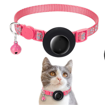Pet Cat Tracking Collar Only iOS Compatible Apple Find My Locator Footprint Reflective Collar