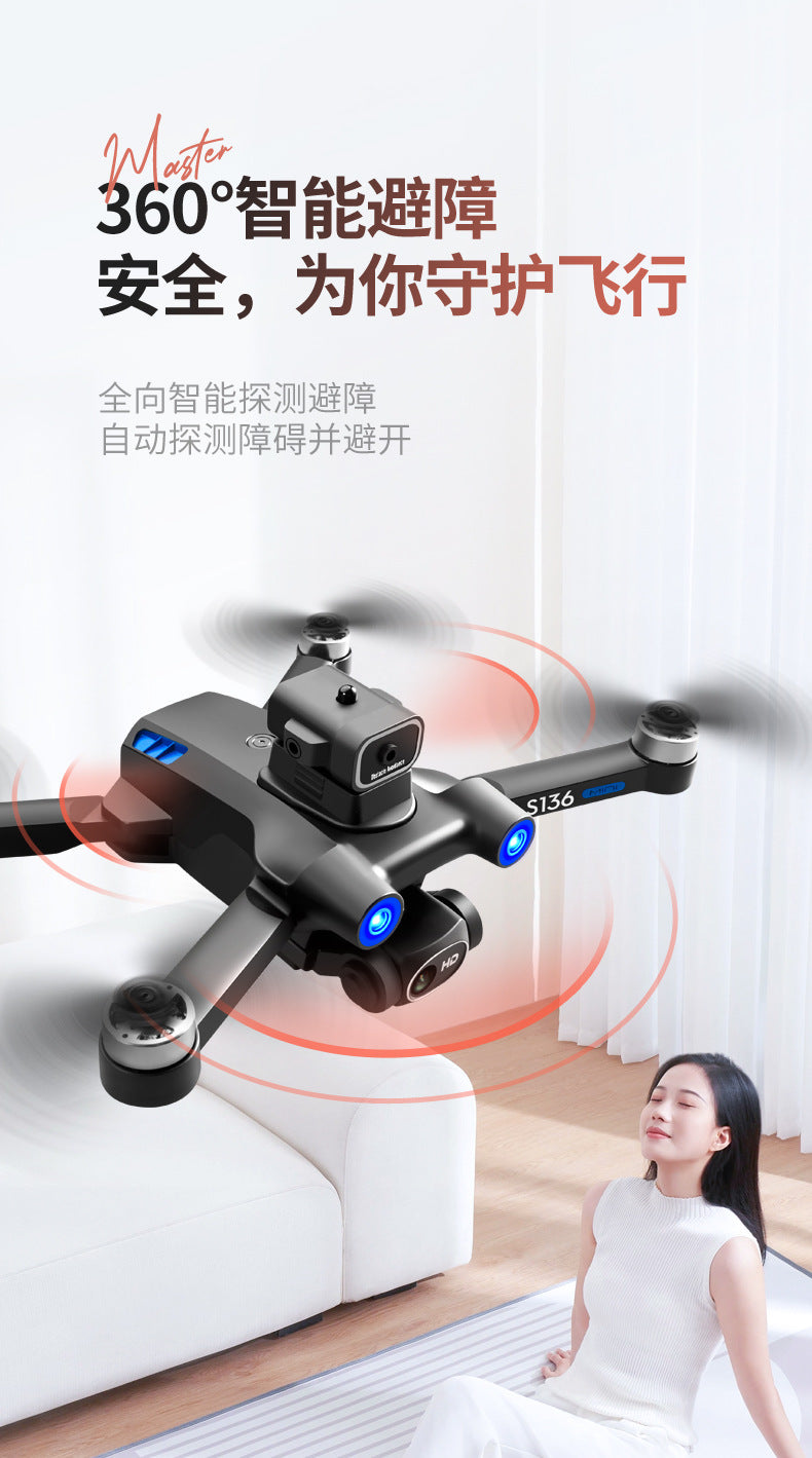 Cross-Border S136Uav GPS Positioning Brushless Motor HD Dual Camera Aerial Photography Obstacle Avoidance Remote Control Aircraft Drone