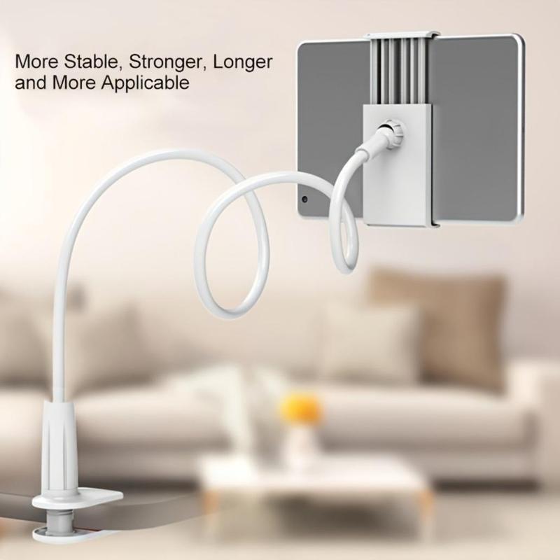 360-Degree Rotating Tablet & Phone Stand, Adjustable Bedside Mount with Flexible Spiral Base, Perfect Bedside Companion for Tablets and Smartphones, Gifts for Mums