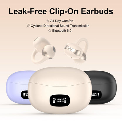 Earring Style OWS Smart Translation Bluetooth Earphones Open Ear Heavy Bass AI Call Wireless Cross-Border Custom Private Model